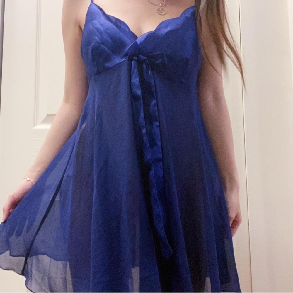 Victoria's Secret Royal Blue Satin Lingerie